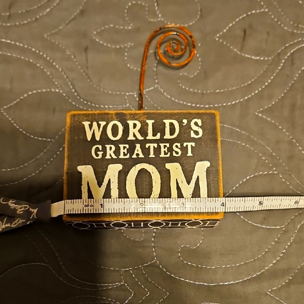 World's Greatest Mom Decorative Block